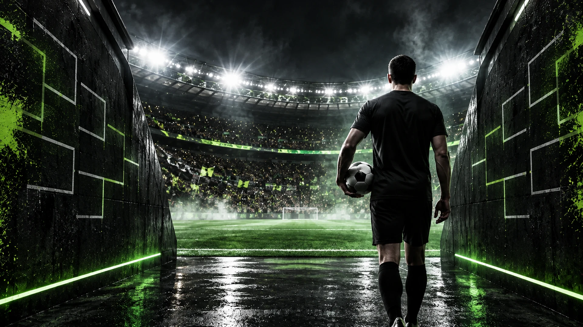 EksiBir football cup player entering the arena