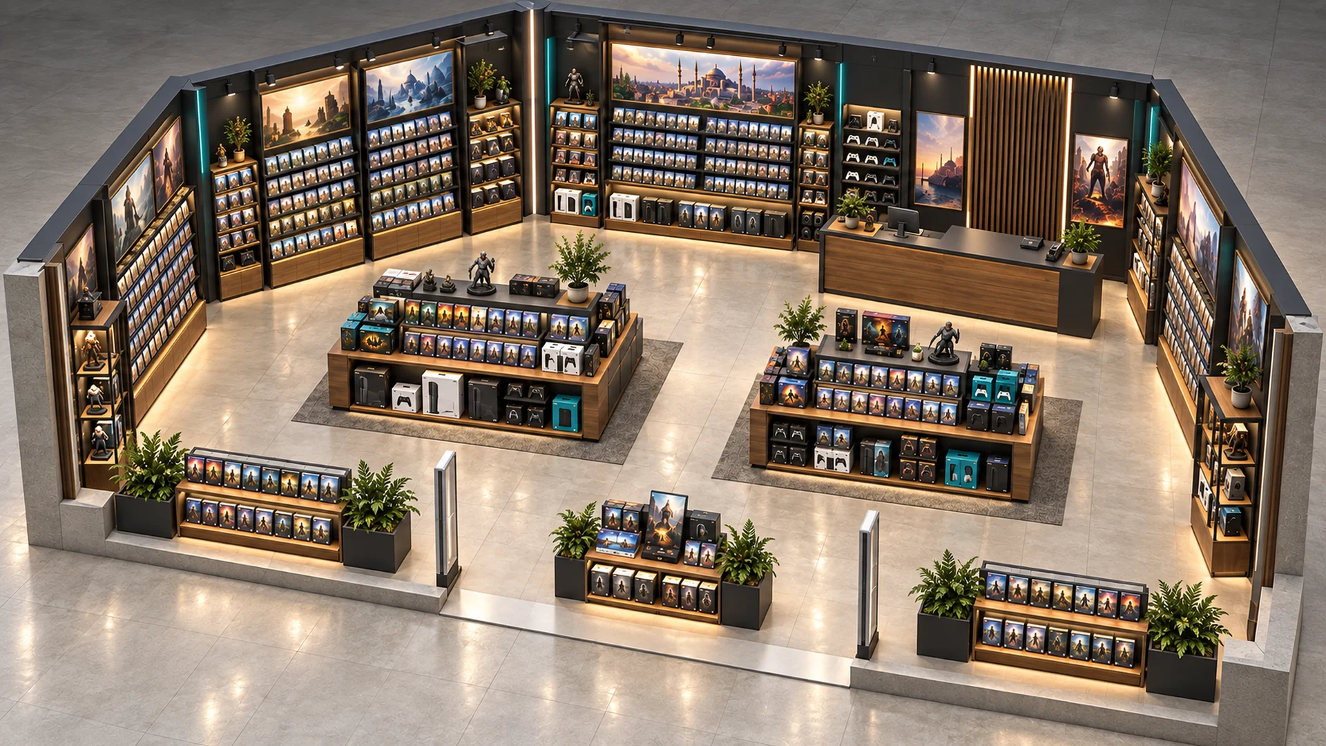 VARROW Station modern game store concept
